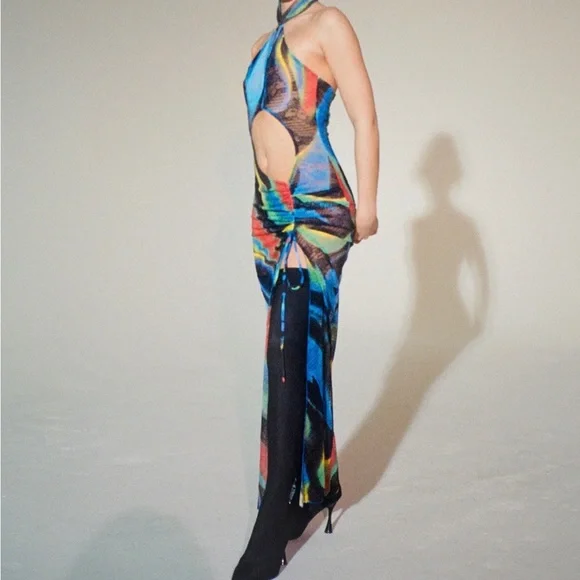 Kim Shui Dresses | Kim Shui Blue Swirl Cut Out Qi Lao Full Length Maxi Dress | Color: Blue | Size: Xs | Amorclothes's Closet Kim Shui Dresses | Kim Shui Blue Swirl Cut Out Qi Lao Full Length Maxi Dress | Color: Blue | Size: Xs | Amorclothes's Closet